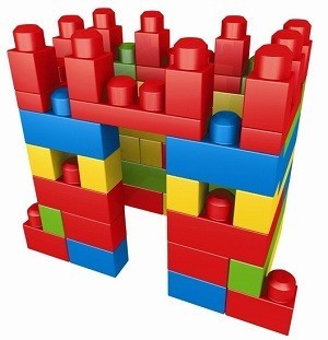 MEGA BLOKS Конструктор в Чанта (70 Части) - 8309