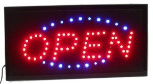 LED РЕКЛАМНО ТАБЛО - OPEN 2 ЦВЯТА