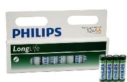 12x БАТЕРИИ "PHILIPS - SUPER HEAVY DUTY" AA - LONGLIFE (12 бр. Блистер)