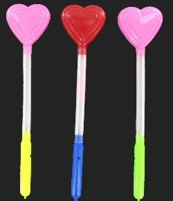 Светеща LED Палка - Модел Сърце (10 бр)