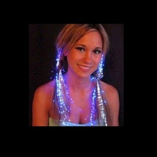 Светещ LED Кичур за Коса с Пеперуда (3 бр.)