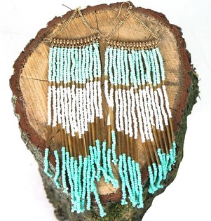 Дълги обеци в стил Ибиса (1 бр.)