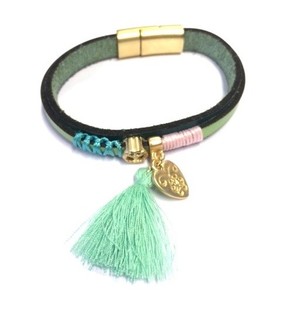 Луксозна Гривна Зелено Сърце (1 бр.)