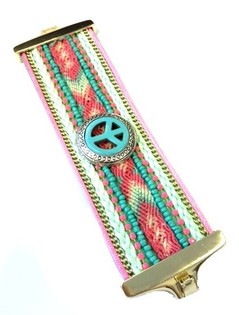 Луксозна Широка Гривна Мента Ibiza Peace (1 бр.)