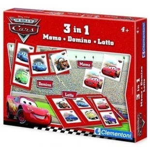 ИГРА 3 В 1 DISNEY PIXAR CARS - МЕМО - ДОМИНО - ЛОТО