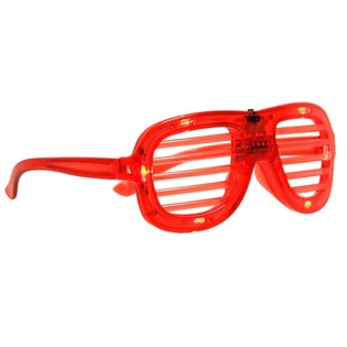Очила SHUTTER SHADES с LED Осветление - Цвят: Червен (12 бр.)