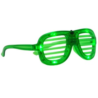 ОЧИЛА SHUTTER SHADES С LED СВЕТЛИНА - ЦВЯТ: ЗЕЛЕН (12 бр.)