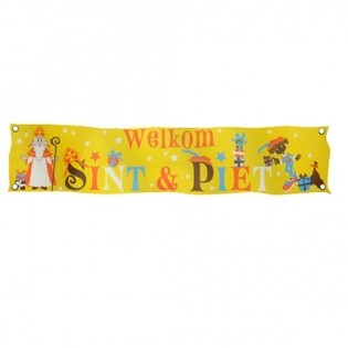 БАНЕР ЗА ДОБРЕ ДОШЛИ SINTERKLAAS & PIET XXL 300 X 60 CM (7 бр.)