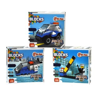 Конструктор Строителни Блокчета Bricks - Полицейска Серия (11 бр.)
