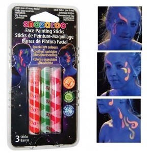 SNAZAROO - Специални UV Бои за Лице (6 бр.)