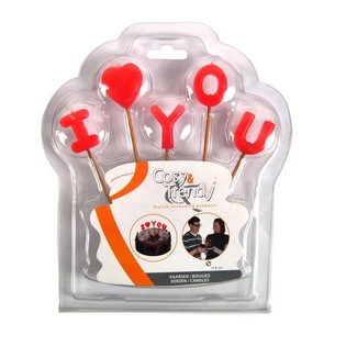 СВЕЩИ I LOVE YOU НА БЛИСТЕР (12 бр.)