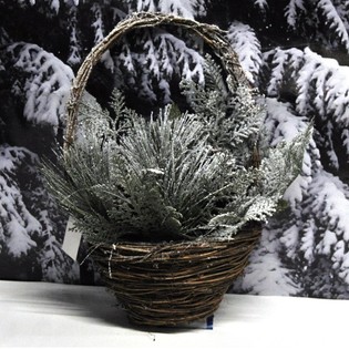 ГОЛЯМА ЛУКСОЗНА КОЛЕДНА КОШНИЦА / УКРАСА ЗА ВРАТА (4 бр.)