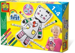 SES My First - Плюшена котка за оцветяване (1 бр.)