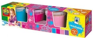 Ses Бои за Рисуване с Пръсти Girly, Комплект 4x150ml (1 бр.)