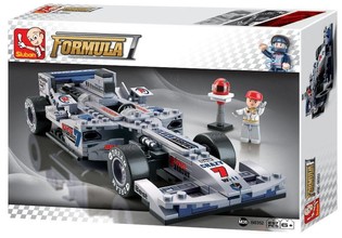 Sluban Сребърна състезателна кола F1 M38-B0352 (1 бр.)
