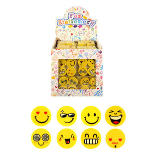 МОДЕЛ ГУМИ: КОМПЛЕКТ ОТ 4 ЧАСТИ SMILEY ГУМИ В ДИСПЛЕЙ (120 бр.)