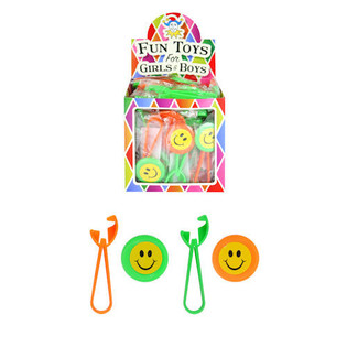 ВЕСЕЛИ SMILEY ИЗСТРЕЛВАЧКИ НА ДИСКОВЕ В ДИСПЛЕЙ (48 бр.)