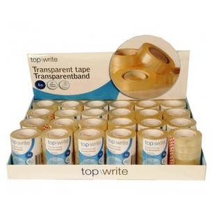 TOPWRITE - 6 РОЛКИ ПРОЗРАЧНО ТИКСО В ДИСПЛЕЙ (24 КОМПЛЕКТА ПО 6 РОЛКИ)