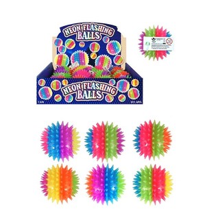 ГОЛЕМИ НЕОНОВИ СВЕТЕЩИ ПОДСКАЧАЩИ ТОПКИ SPIKEY, 7,5 см. В ДИСПЛЕЙ (12 бр.)
