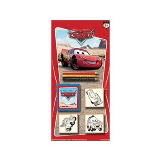 Голям Комплект за Оцветяване и Печати Disney Cars (24 бр.)