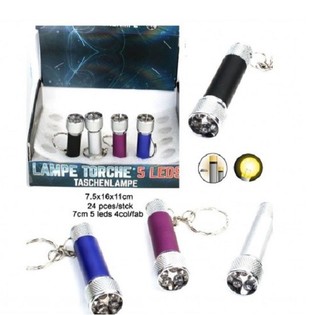 Фенерче 5 LED Ключодържател в Дисплей (24 бр.)