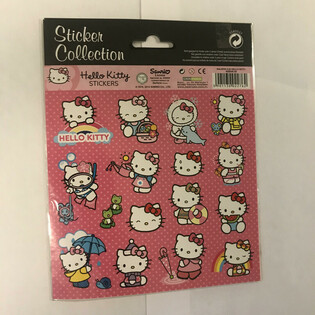 ГОЛЕМИ ЛИСТОВЕ СЪС СТИКЕРИ HELLO KITTY, 20x16 см (10 бр.)