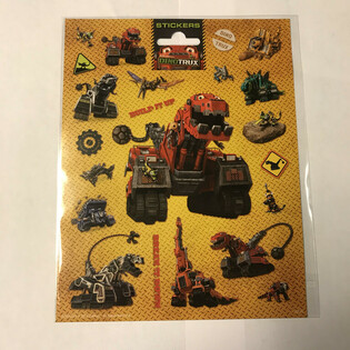 Големи листове стикери Dinotrux, 20x16 см. (10 бр.)