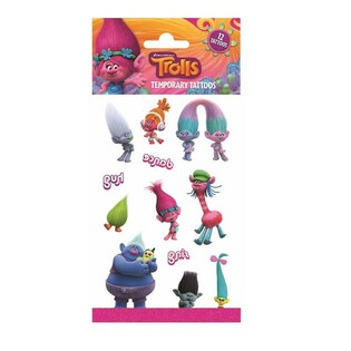 Временни Татуировки Trolls - 20 x 10 см (10 бр.)