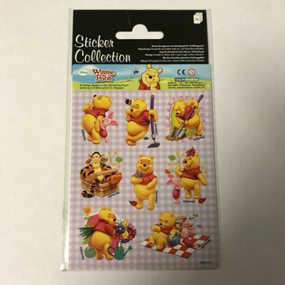 Лист със стикери: Disney Мечо Пух, 16 x 9 см (10 бр.)