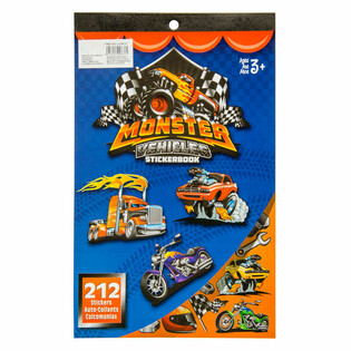 Книга със стикери Monster Truck 212 части (12 бр.)