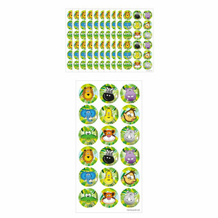 FUN STICKERS &ndash; ДЖУНГЛА 18 СТИКЕРА НА ЛИСТ (10 бр.)