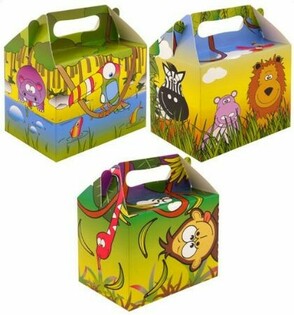 Кутия за детско меню &ndash; Джунгла &ndash; 14 x 9.5 x 18 см (12 бр.)