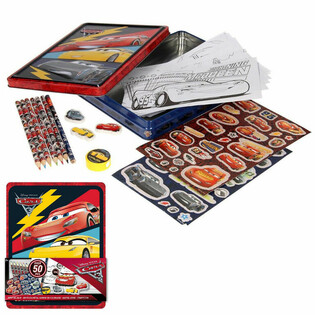 DISNEY CARS 3D Творчески Комплект в Метална Кутия (12 бр.)