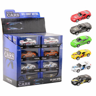 DIE CAST СУПЕР СПОРТНИ КОЛИ, МАЩАБ 1:43 В ДИСПЛЕЙ (24 бр.)
