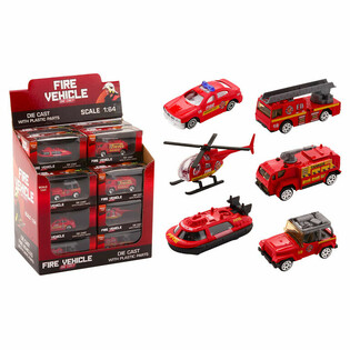 DIE CAST - МИКС ПОЖАРНИ АВТОМОБИЛИ - МАЩАБ: 1:64 - В ДИСПЛЕЙ (24 бр.)