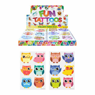 Fun Tattoos Бухал - Дисплей (96 броя)