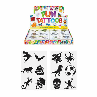 Детски татуировки Fun - Дисплей за момчета (96 бр.)
