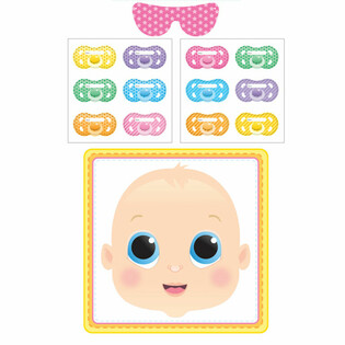 ИГРА ЗА BABY SHOWER - STICK THE DUMMY (12 броя)