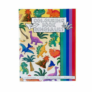 Книга за Оцветяване Динозаври A4, 21x28 см, със Стикери (12 бр.)