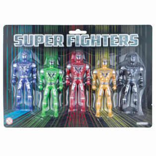 SUPER FIGHTERS - 5 Екшън Фигури на Карта (6 бр.)