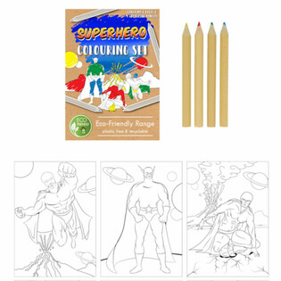 ЕКОЛОГИЧЕН КОМПЛЕКТ ЗА РИСУВАНЕ СУПЕРГЕРОЙ (25 броя)
