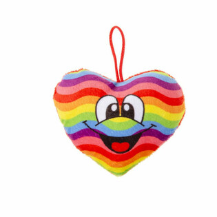 ПЛЮШЕНО СЪРЦЕ ДЪГА СЪС SMILEY ЛИЦЕ (24 бр)