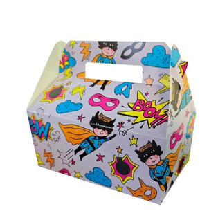 Кутия за детско меню Superhero - 22.5 x 12 x 9.5 см (24 бр.)