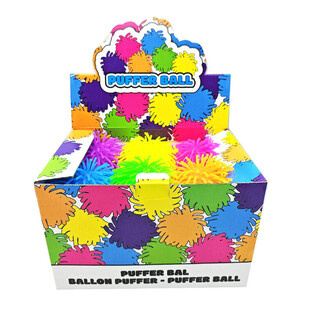 ГОЛЯМА ПУХКАВА ТОПКА (PUFFER BALL) - 15CM - В ДИСПЛЕЙ (12бр.)