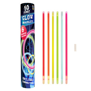 Светещи Гривни Glow - 50 броя в туба (Дисплей 12 бр.)