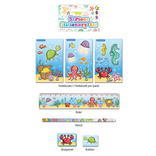 Пишещ комплект Sea Life от 5 части (24 бр.)