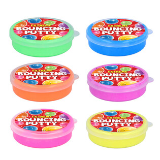 Скачащ Пластилин Bouncing Putty, 10g - Микс Цветове (6 бр.)