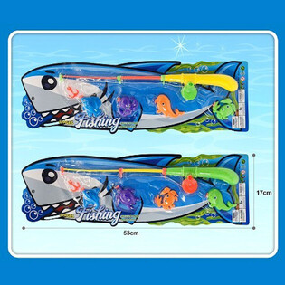 МАГНИТНА ИГРА ЗА РИБОЛОВ НА КАРТА - 16x53x3,5 см (12 бр.)