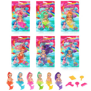 КУКЛА РУСАЛКА MERMAID В ПОДАРЪЧНА ТОРБИЧКА - МИКС ЦВЕТОВЕ (24 бр.)