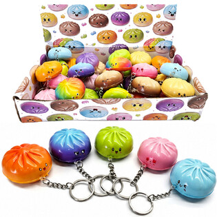 RAGE - КЛЮЧОДЪРЖАТЕЛИ SQUISHY DUMPLINGS - МИКС ЦВЕТОВЕ - В ДИСПЛЕЙ (24 бр.)